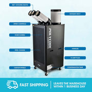 POLYCOOL 6.5kW Portable Industrial Spot Cooler, with Triple Cooling Ducts, 15A Plug V219-AIRINDPLYA75K