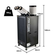 POLYCOOL 6.5kW Portable Industrial Spot Cooler, with Triple Cooling Ducts, 15A Plug V219-AIRINDPLYA75K