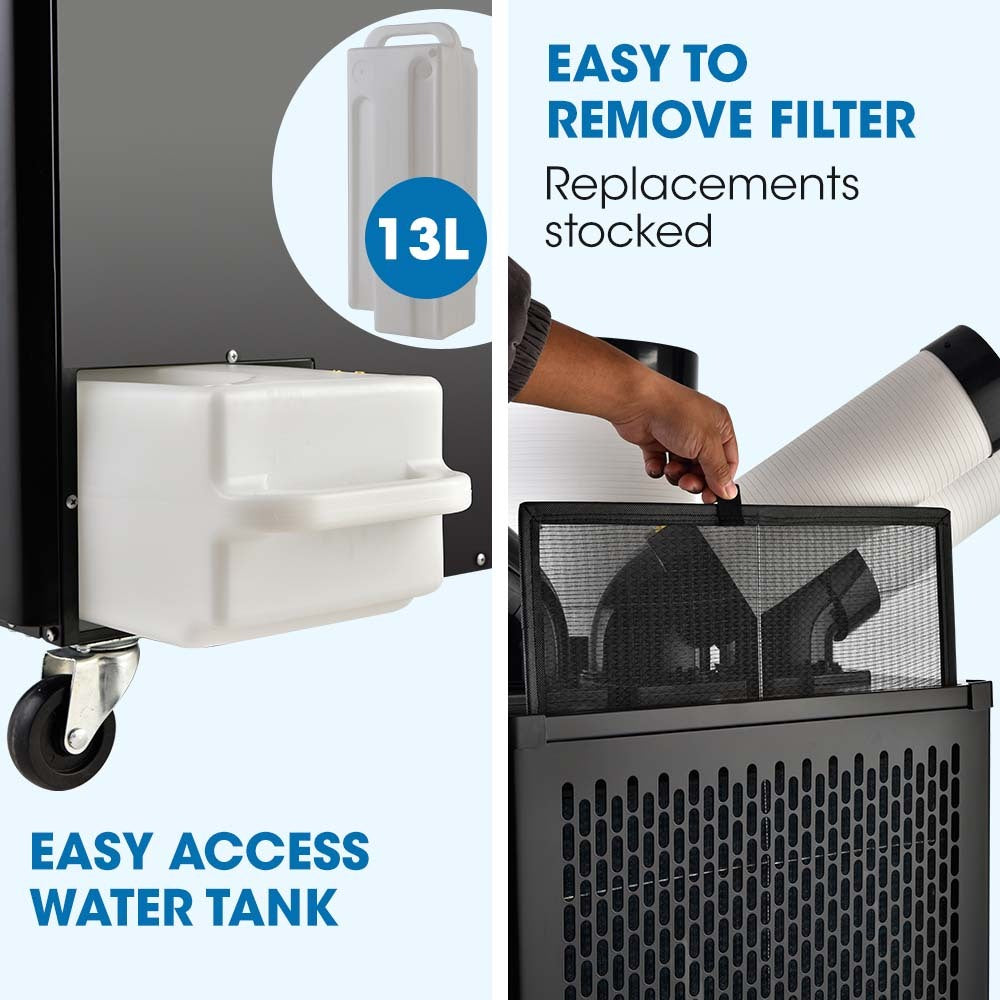 POLYCOOL 6.5kW Portable Industrial Spot Cooler, with Triple Cooling Ducts, 15A Plug V219-AIRINDPLYA75K