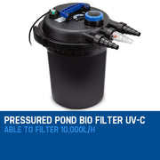PROTEGE Aquarium External Canister Filter Aqua Fish Tank Pond Water UV Light 10000 L/H V219-AQUEFIPROA8M0