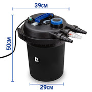 PROTEGE Aquarium External Canister Filter Aqua Fish Tank Pond Water UV Light 10000 L/H V219-AQUEFIPROA8M0