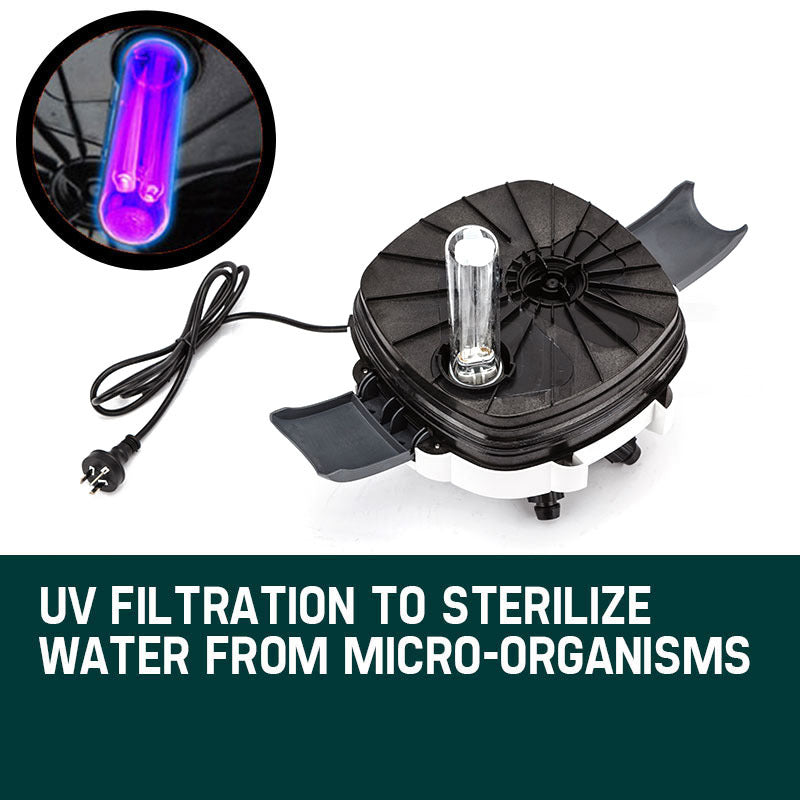 PROTEGE Aquarium External Canister Filter Aqua Fish Tank Multi Stage Pond Pump UV Light V219-AQUEFPPROA6M0