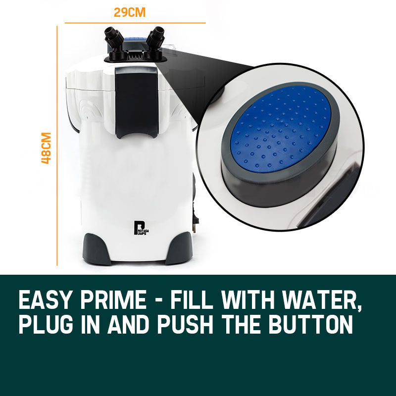 PROTEGE Aquarium External Canister Filter Aqua Fish Tank Multi Stage Pond Pump UV Light V219-AQUEFPPROA6M0
