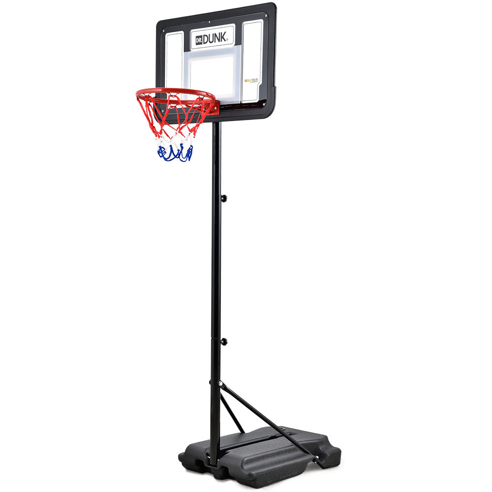 DR. DUNK Portable Kids Basketball Hoop Stand System, 1.15m to 1.60m Height Adjustable V219-ATHBSTDDK12A