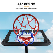 DR. DUNK Portable Kids Basketball Hoop Stand System, 1.15m to 1.60m Height Adjustable V219-ATHBSTDDK12A