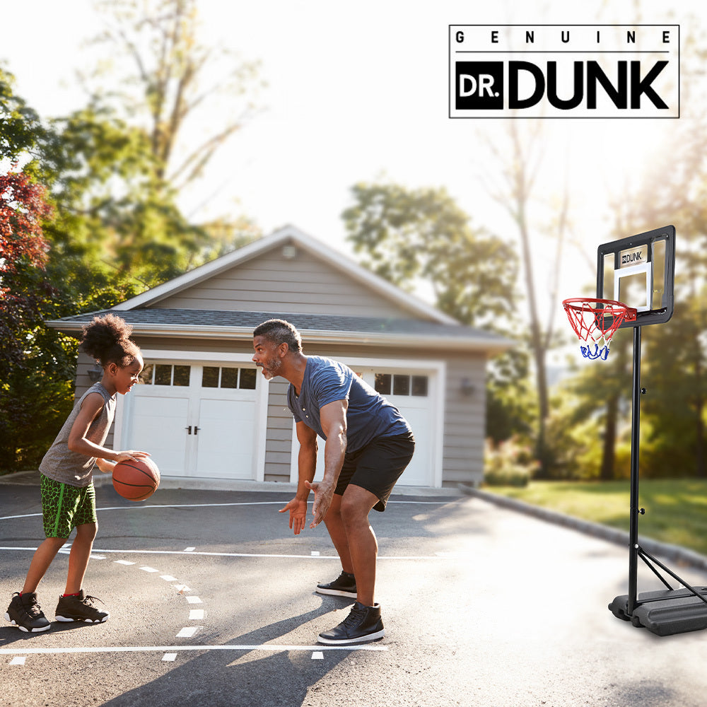 DR. DUNK Portable Kids Basketball Hoop Stand System, 1.15m to 1.60m Height Adjustable V219-ATHBSTDDK12A