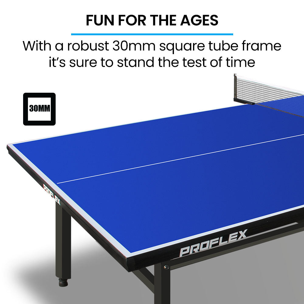 Proflex Table Tennis Table, with 4 Player Ping Pong Paddle and Pingpong Ball Pack V219-ATHTTBPFT1IA