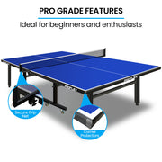Proflex Table Tennis Table, with 4 Player Ping Pong Paddle and Pingpong Ball Pack V219-ATHTTBPFT1IA