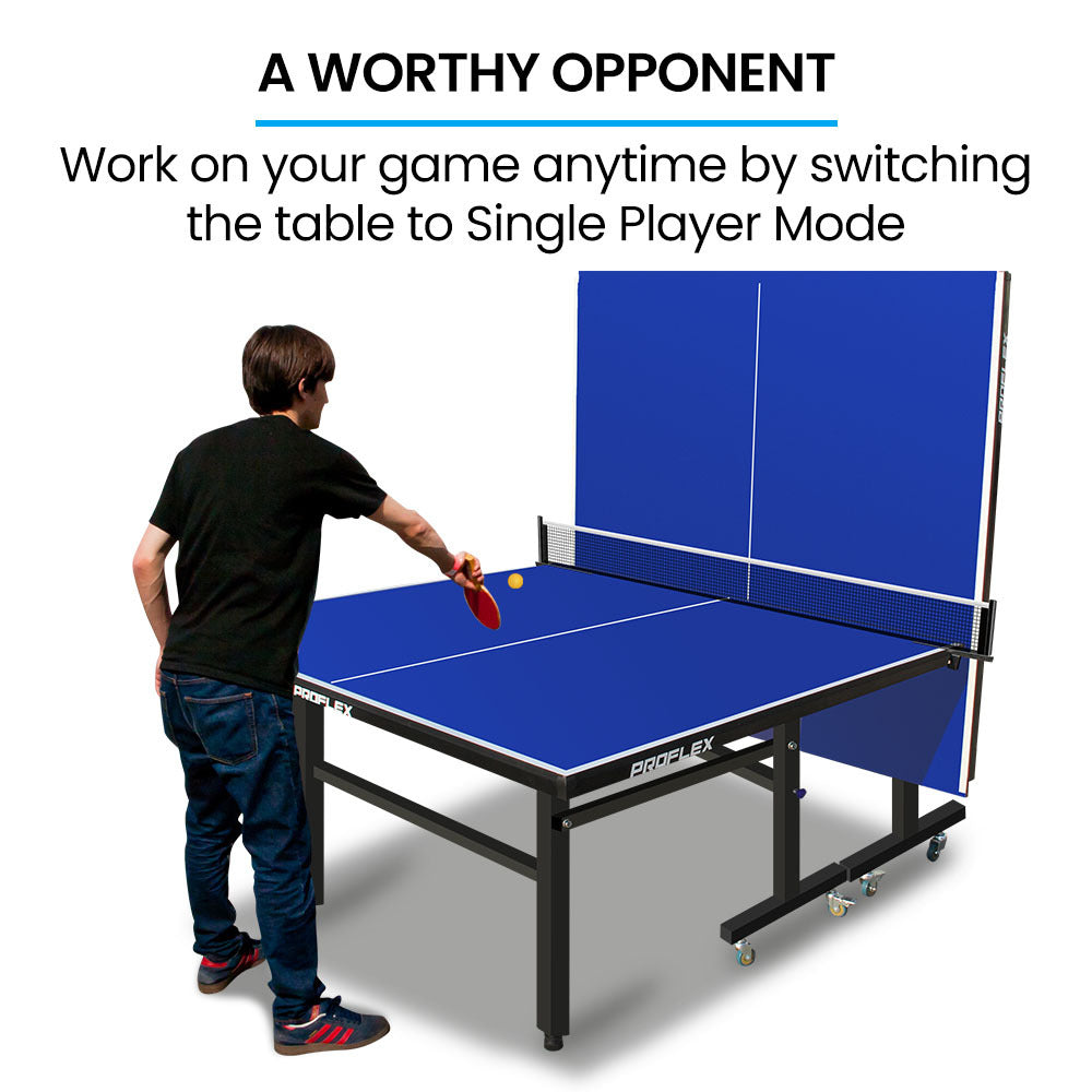 Proflex Table Tennis Table, with 4 Player Ping Pong Paddle and Pingpong Ball Pack V219-ATHTTBPFT1IA