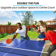 Proflex Premium Outdoor Table Tennis Table, with 4 Player Ping Pong Paddle and Pingpong Ball Pack V219-ATHTTBPFT2OA