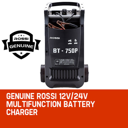 ROSSI 750 Amp Car Battery Charger, 12v/24v Jump Starter, for ATV Boat Truck Tractor, 15A Plug V219-ATOCHG750ROSB