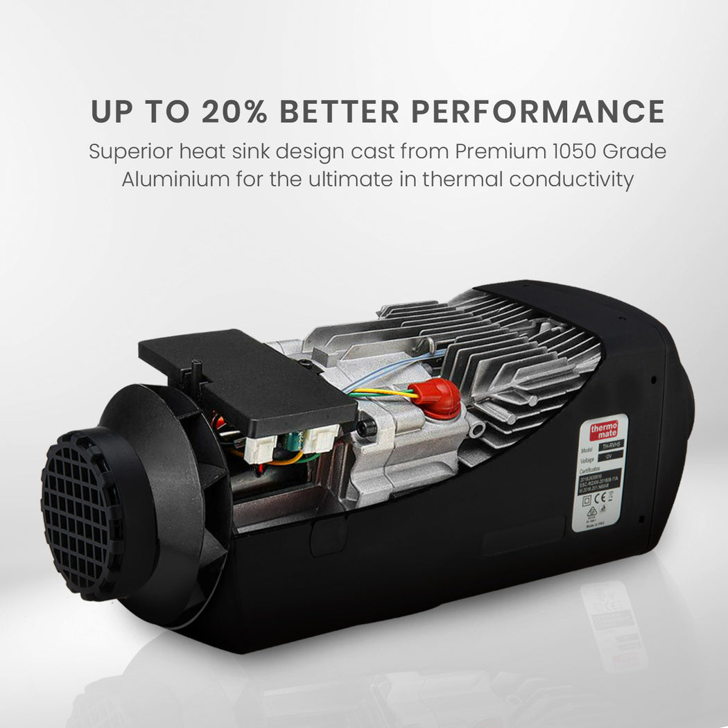 Thermomate Diesel Heater 12V 5kW Caravan Tank Remote Camper Trailer Van Air Motorhome RV Parking V219-ATORVHTHMA5BK