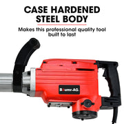 Baumr-AG 2200W Pro-Grade Electric Demolition Jackhammer, with 3 Bonus Chisels, Carry Case V219-BAJHTL02A
