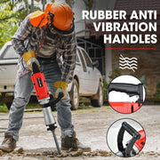 Baumr-AG 2200W Pro-Grade Electric Demolition Jackhammer, with 3 Bonus Chisels, Steel Carry Case V219-BAJHTL03A