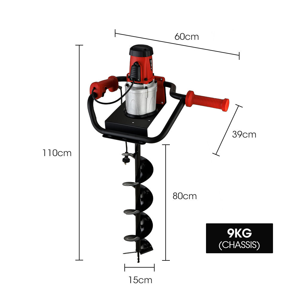 Baumr-AG 1500W Electric Post Hole Auger Digger V219-BAPOLG01A