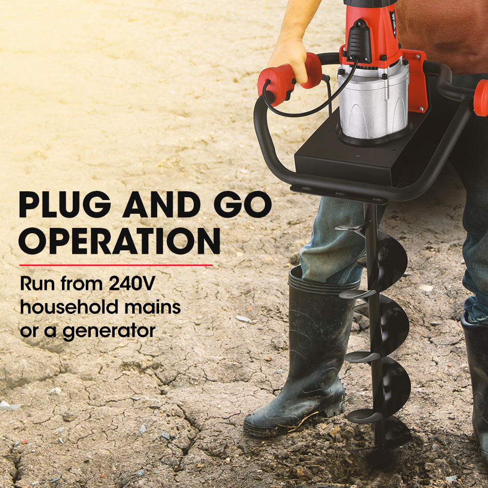 Baumr-AG 1500W Electric Post Hole Auger Digger V219-BAPOLG01A