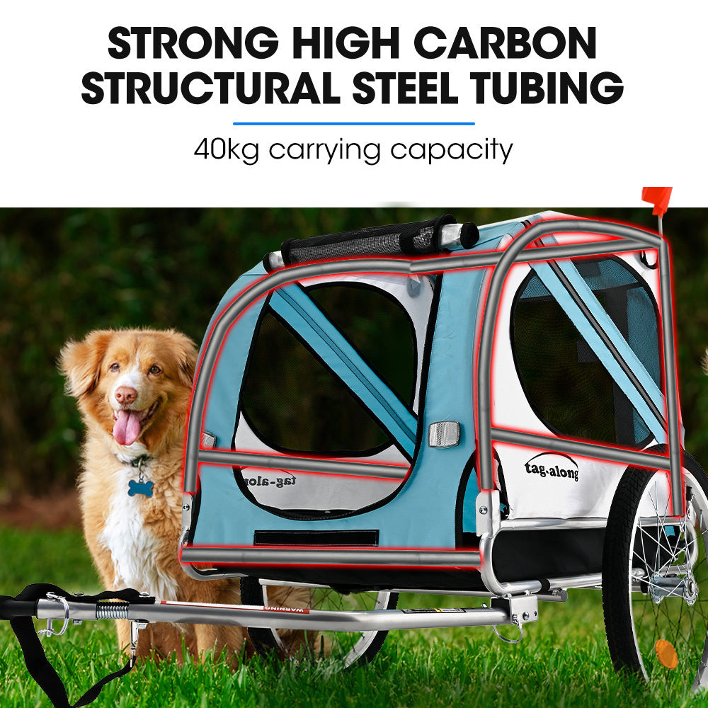 TAG-ALONG Pet & Cargo Bike Trailer, Bicycle Pet & Cargo Trailer, Cargo Carrier, Blue V219-BCAPBTTAPTBA