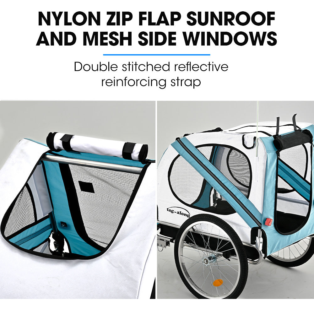 TAG-ALONG Pet & Cargo Bike Trailer, Bicycle Pet & Cargo Trailer, Cargo Carrier, Blue V219-BCAPBTTAPTBA