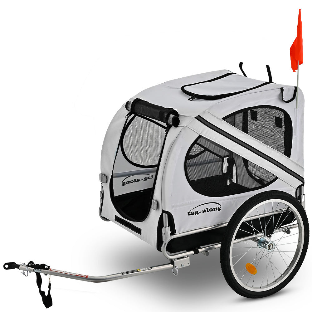 TAG-ALONG Pet & Cargo Bike Trailer, Bicycle Pet & Cargo Trailer, Cargo Carrier, Grey V219-BCAPBTTAPTGA