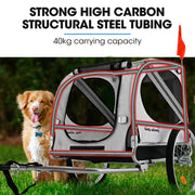 TAG-ALONG Pet & Cargo Bike Trailer, Bicycle Pet & Cargo Trailer, Cargo Carrier, Grey V219-BCAPBTTAPTGA