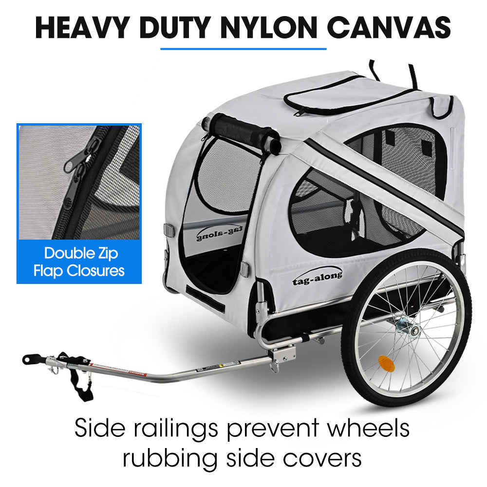 TAG-ALONG Pet & Cargo Bike Trailer, Bicycle Pet & Cargo Trailer, Cargo Carrier, Grey V219-BCAPBTTAPTGA
