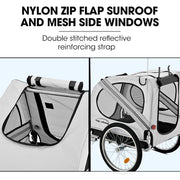 TAG-ALONG Pet & Cargo Bike Trailer, Bicycle Pet & Cargo Trailer, Cargo Carrier, Grey V219-BCAPBTTAPTGA