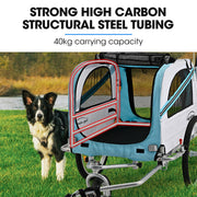 TAG-ALONG Pet & Cargo Jogger Bike Trailer, Pull Behind Bicycle Trailer Carrier Stroller, Blue V219-BCAPBTTATSBA