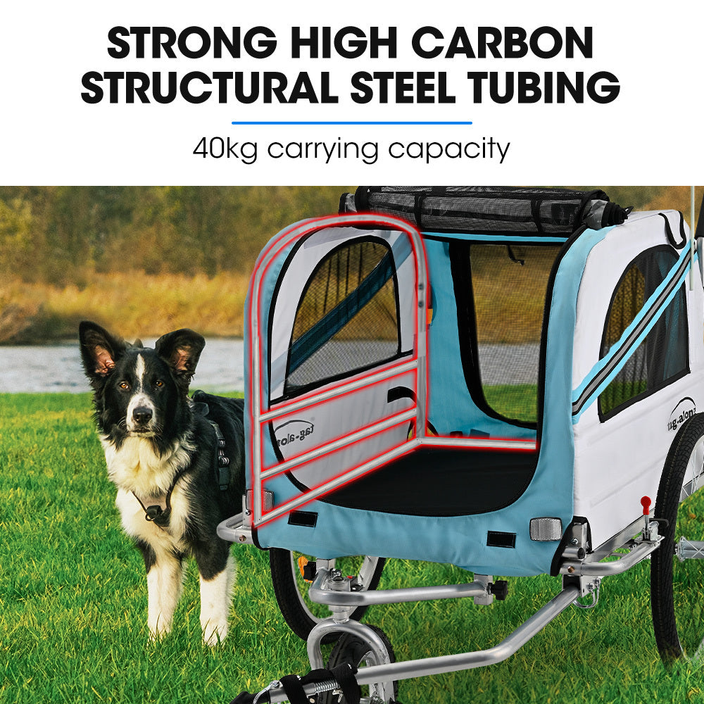 TAG-ALONG Pet & Cargo Jogger Bike Trailer, Pull Behind Bicycle Trailer Carrier Stroller, Blue V219-BCAPBTTATSBA