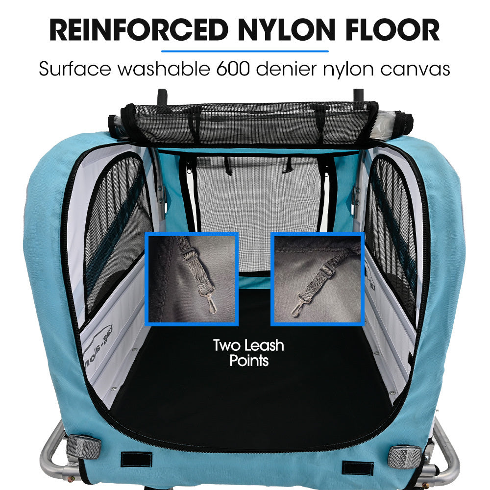 TAG-ALONG Pet & Cargo Jogger Bike Trailer, Pull Behind Bicycle Trailer Carrier Stroller, Blue V219-BCAPBTTATSBA