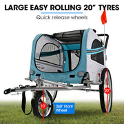 TAG-ALONG Pet & Cargo Jogger Bike Trailer, Pull Behind Bicycle Trailer Carrier Stroller, Blue V219-BCAPBTTATSBA