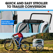 TAG-ALONG Pet & Cargo Jogger Bike Trailer, Pull Behind Bicycle Trailer Carrier Stroller, Blue V219-BCAPBTTATSBA