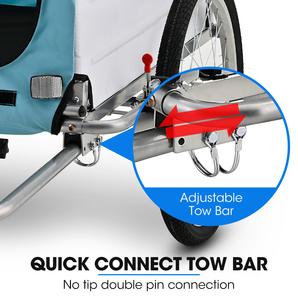TAG-ALONG Pet & Cargo Jogger Bike Trailer, Pull Behind Bicycle Trailer Carrier Stroller, Blue V219-BCAPBTTATSBA