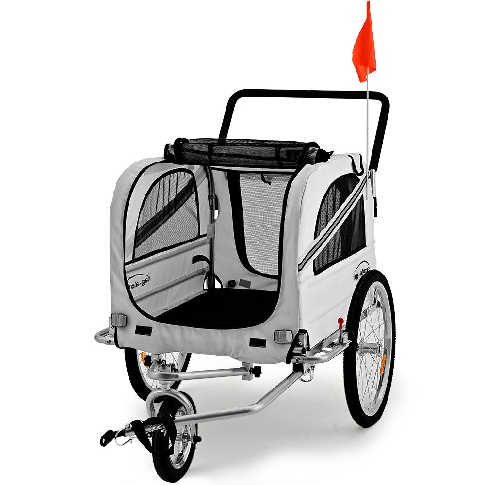 TAG-ALONG Pet & Cargo Jogger Bike Trailer, Pull Behind Bicycle Trailer Carrier Stroller, Grey V219-BCAPBTTATSGA