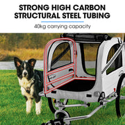 TAG-ALONG Pet & Cargo Jogger Bike Trailer, Pull Behind Bicycle Trailer Carrier Stroller, Grey V219-BCAPBTTATSGA