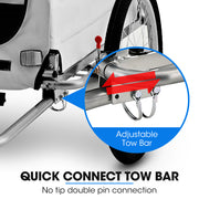TAG-ALONG Pet & Cargo Jogger Bike Trailer, Pull Behind Bicycle Trailer Carrier Stroller, Grey V219-BCAPBTTATSGA