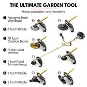 Baumr-AG 65CC Brushcutter Whipper Snipper Trimmer Brush Cutter Multi Pole Tool V219-BCTS71BMRA7C2