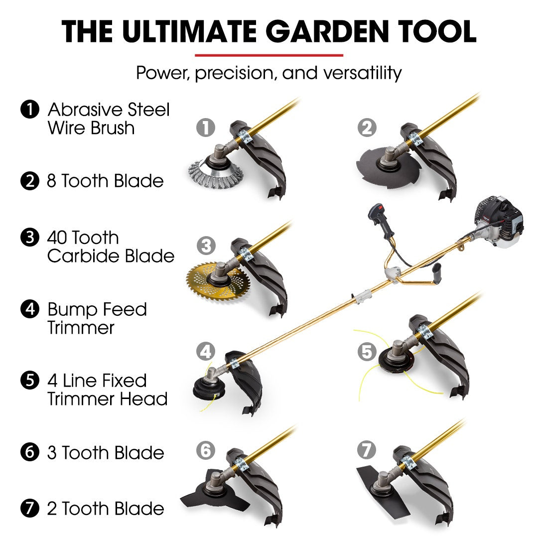 Baumr-AG 65CC Brushcutter Whipper Snipper Trimmer Brush Cutter Multi Pole Tool V219-BCTS71BMRA7C2