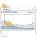Kingston Slumber White King Single 2-in-1 Metal Bunk Bed