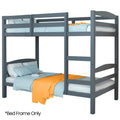 KINGSTON SLUMBER Single Bunk Bed Frame, Solid Pine 2-in-1 Modular Design, Converts to 2 Single Beds, For V219-BEDBFSKS14GA