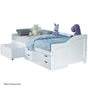 Kingston Slumber Wooden Single Sofa Bed Frame with Storage Drawers - White V219-BEDBFSKSS1WA