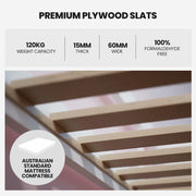 Kingston Slumber Wooden Single Sofa Bed Frame with Storage Drawers - White V219-BEDBFSKSS1WA