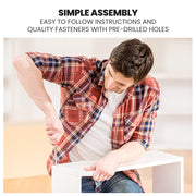 Kingston Slumber Wooden Single Sofa Bed Frame with Storage Drawers - White V219-BEDBFSKSS1WA