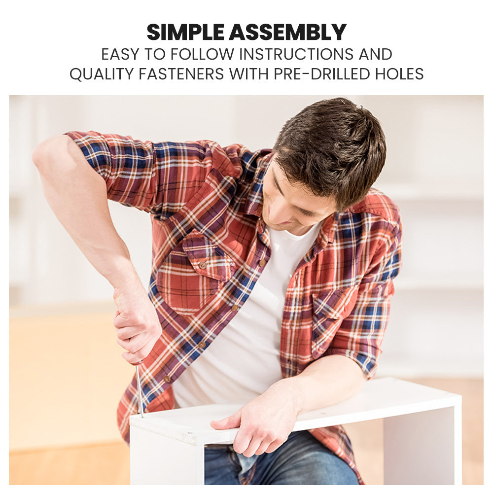Kingston Slumber Wooden Single Sofa Bed Frame with Storage Drawers - White V219-BEDBFSKSS1WA