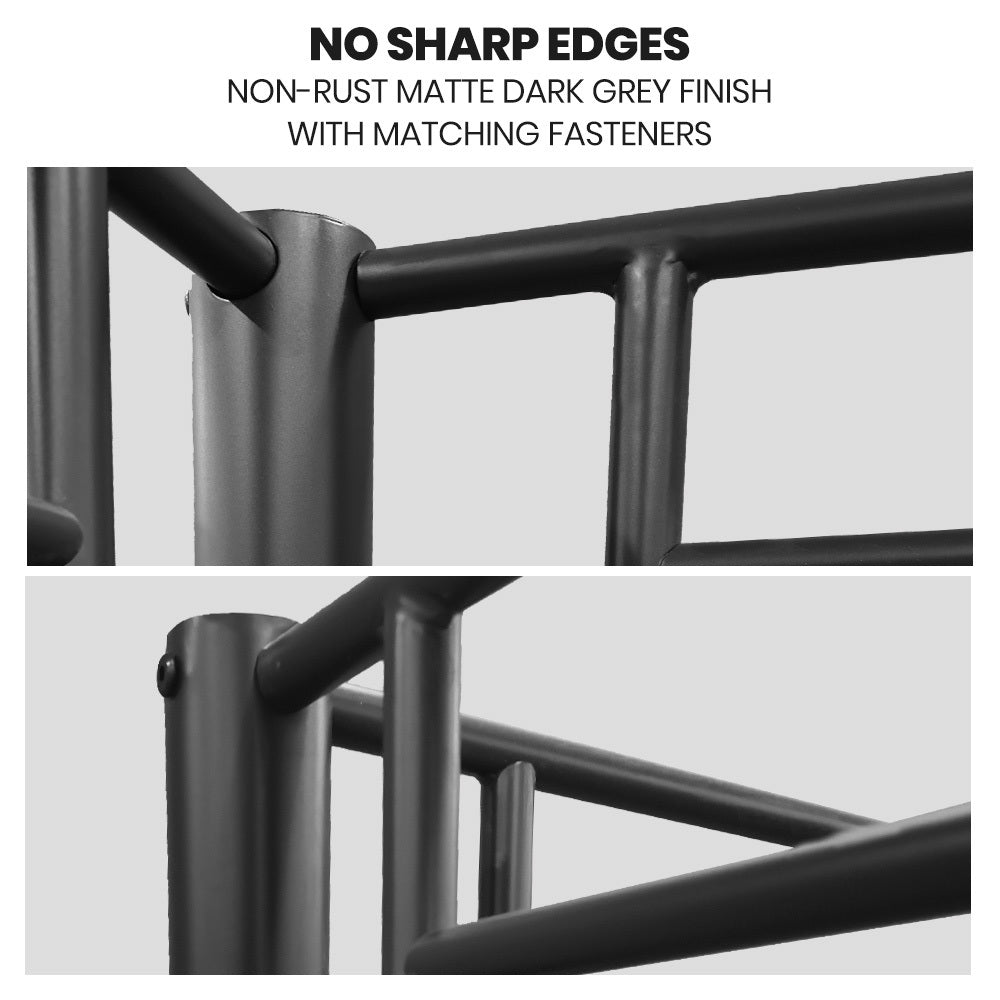 Kingston Slumber Metal Single over Double Bunk Bed Frame, Dark Matte Grey V219-BEDDBBKS02MA