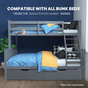 Kingston Slumber Trundle Storage Under Bunk Bed Drawers, 2 Pieces, Grey V219-BEDDRWKSTDGA
