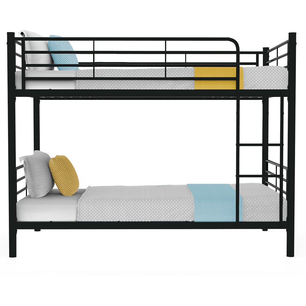 Kingston Slumber 2in1 Single Metal Bunk Bed Frame, with Modular Design, Dark Matte Grey V219-BEDSBBKS01MA