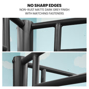 Kingston Slumber 2in1 Single Metal Bunk Bed Frame, with Modular Design, Dark Matte Grey V219-BEDSBBKS01MA