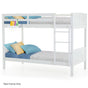 Kingston Slumber Single Bunk Bed Frame Solid Pine Wood Timber, Modular Design, White V219-BEDSBBKS03WA