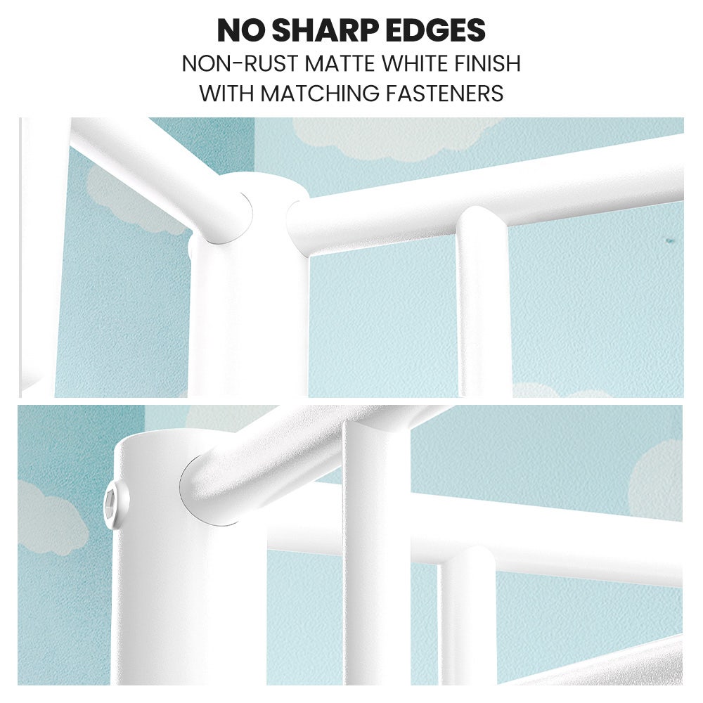 KINGSTON SLUMBER 2in1 Single Metal Bunk Bed Frame, with Modular Design, Matte White V219-BEDSBBKS1MWA