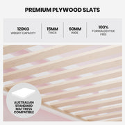 Kingston Slumber Wooden Kids Single Loft Bed Frame - Hiding Space Underneath with Interchangeable Pink and V219-BEDSBBKSL1WA